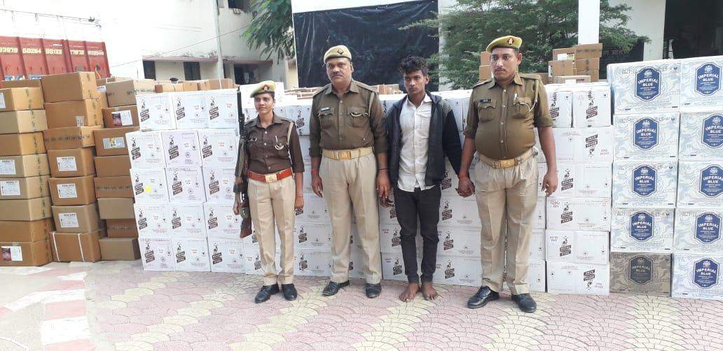 सैयदराजा पुलिस ने फिर पकड़ी बिहार जा रही हरियाणा वाली 70 लाख की शराब