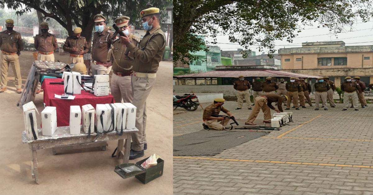 SP ने पुलिस लाइन ने कराई दंगा से निपटने की रिहर्सल, सभी थानों पर किया गया अभ्यास