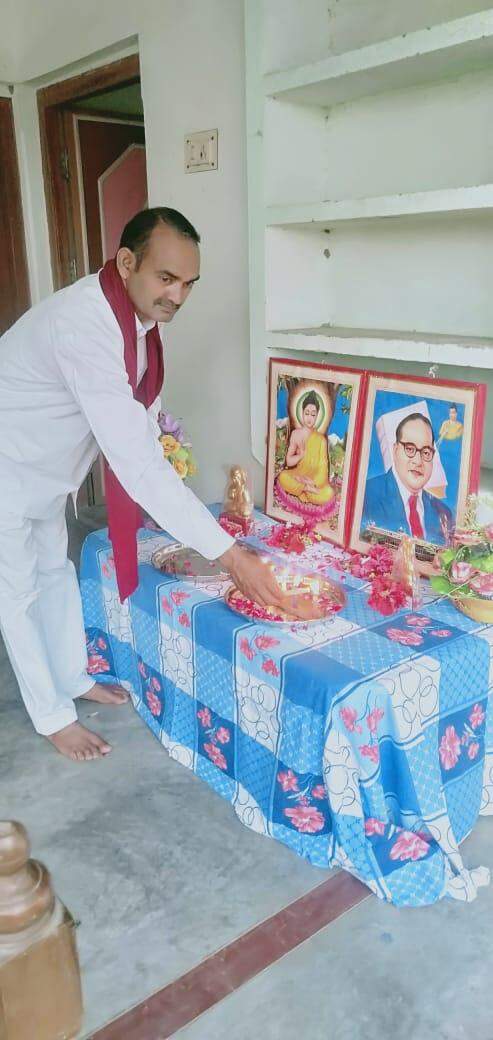 डॉ भीम राव आंबेडकर की जयंती पर जन अधिकार पार्टी के पदाधिकारियों  ने किया नमन