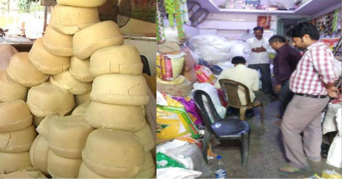 मुगलसराय की खोवा मंडी और किराना दुकानों में छापेमारी के नाम पर खानापूर्ति