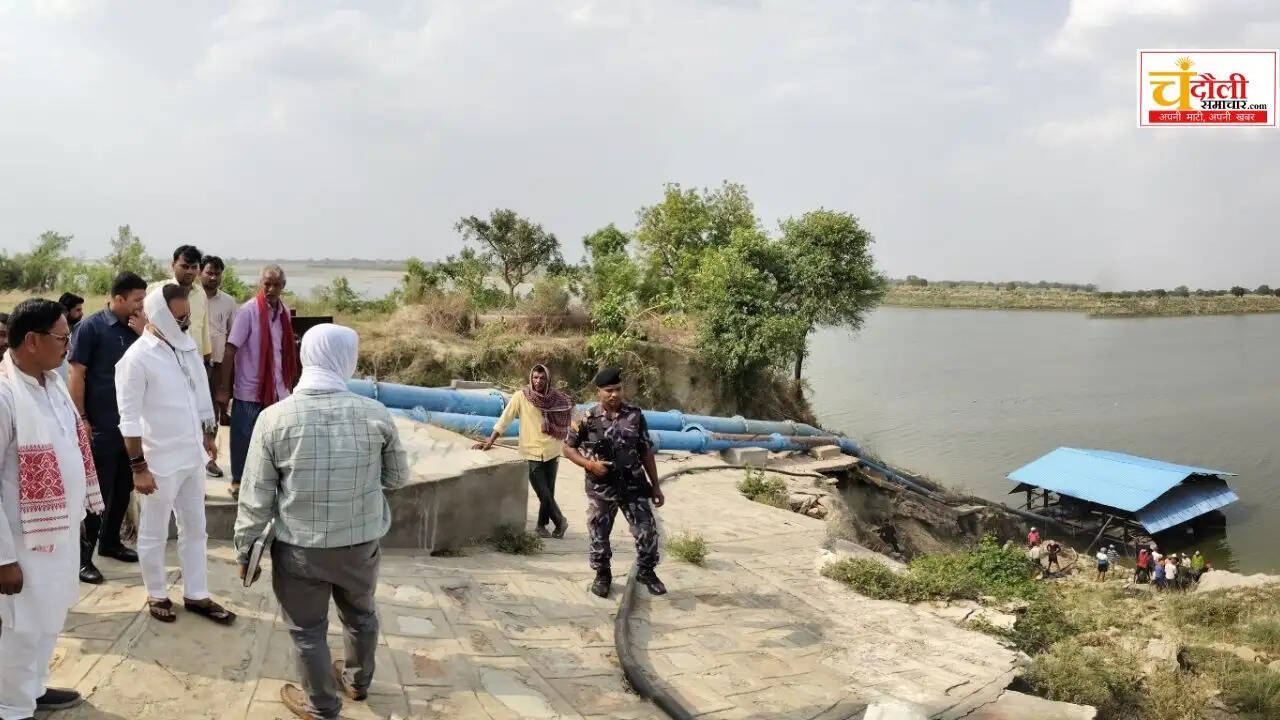 saidraja-mla-inspects-guraini-pump-canal-chandauli-news