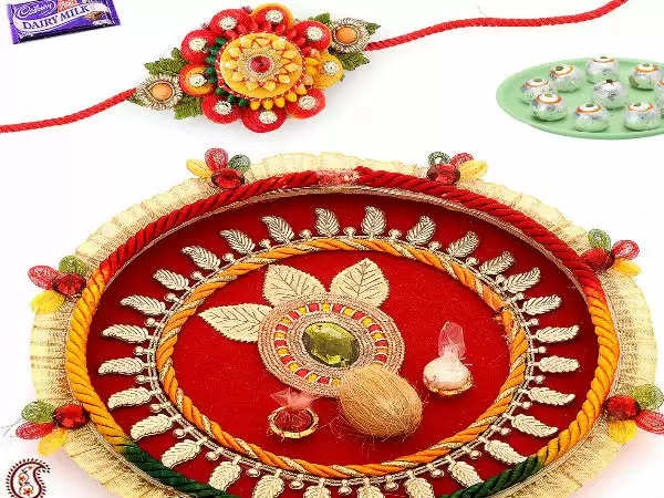 rakhi thali decoration