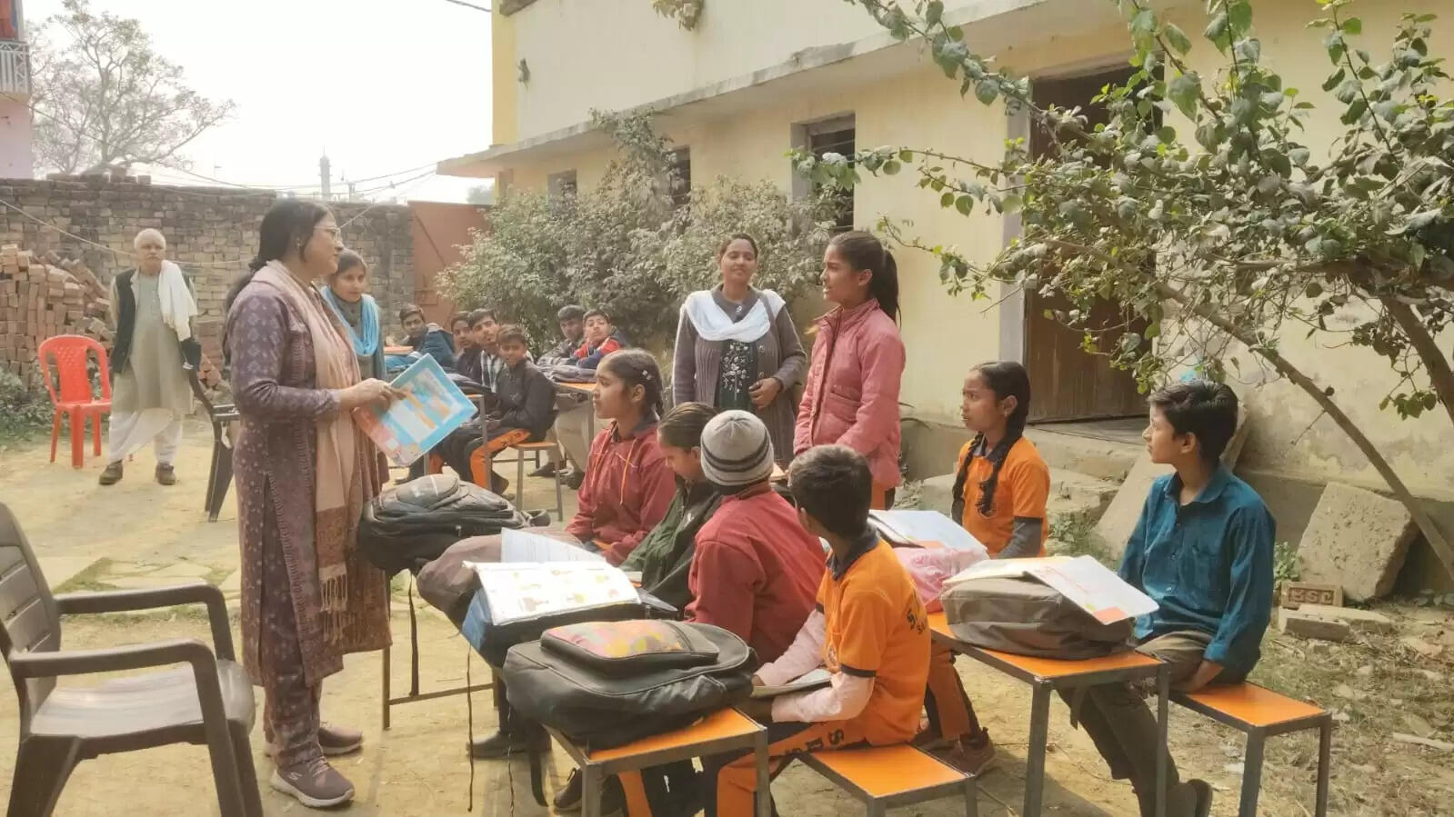  Chandauli Sanskrit school inspection news, Manju Sharma Sanskrit inspector Chandauli, Chandauli khabar education updates 2026, Sanskrit enrollment drive Chandauli samachar, Project Alankar Sanskrit schools UP