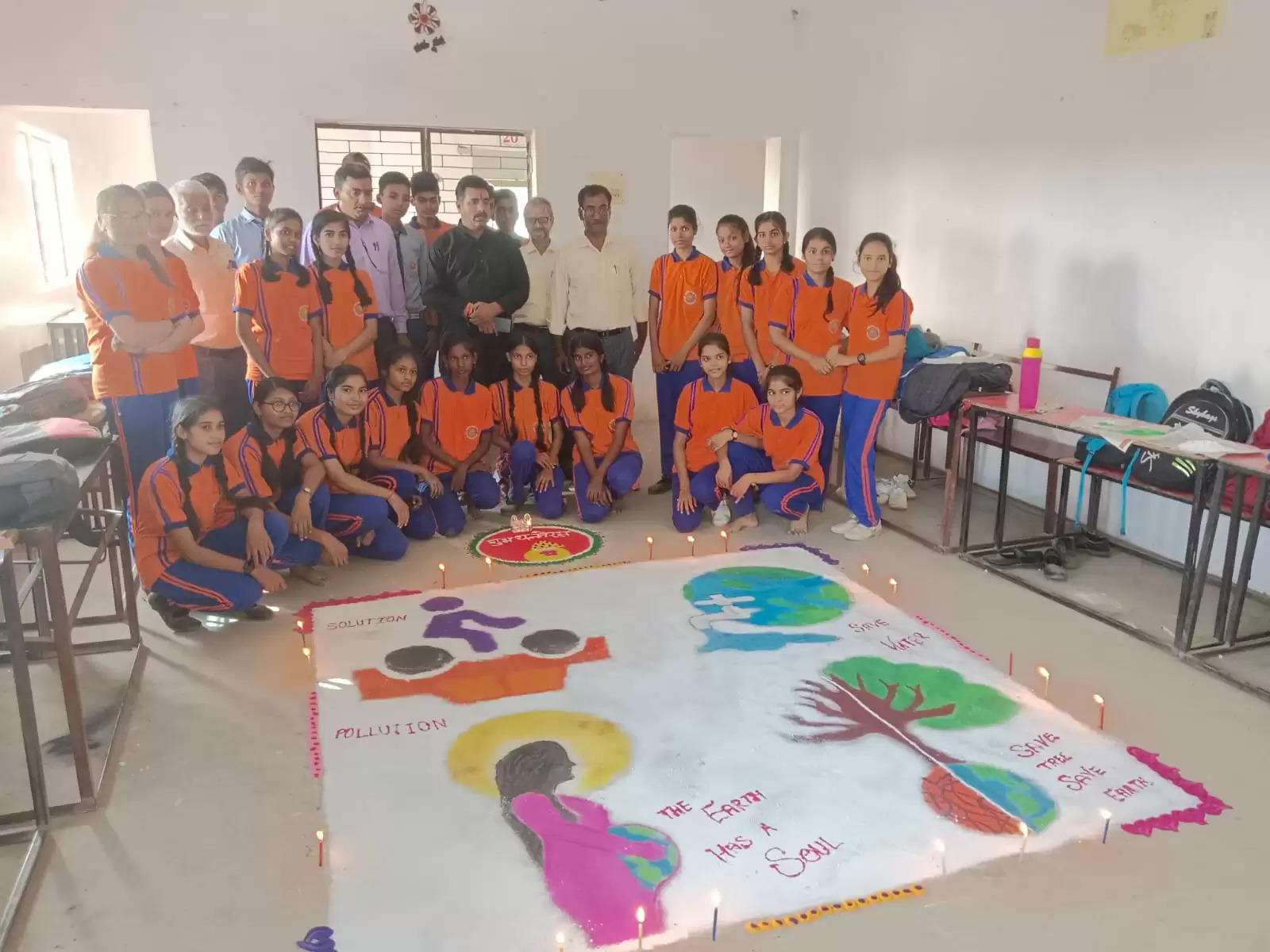 Rangoli in Universal Public School