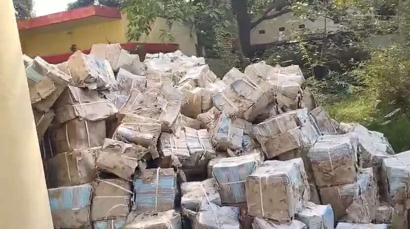 CM Yogi PM Modi Jal Jeevan Mission booklets thrown in garbage