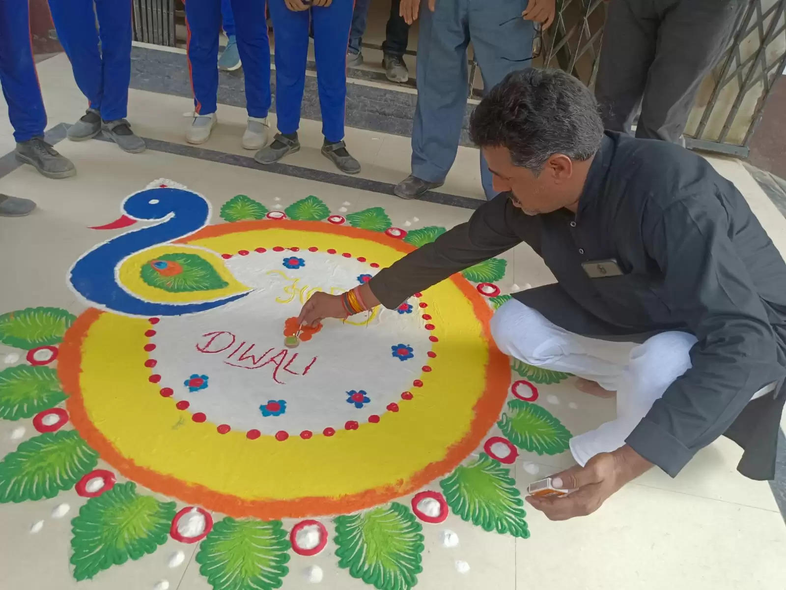 Rangoli in Universal Public School