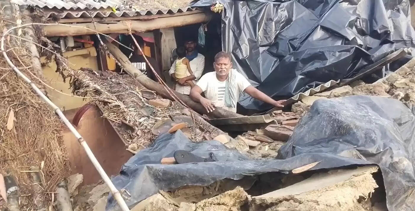 collapsed house 