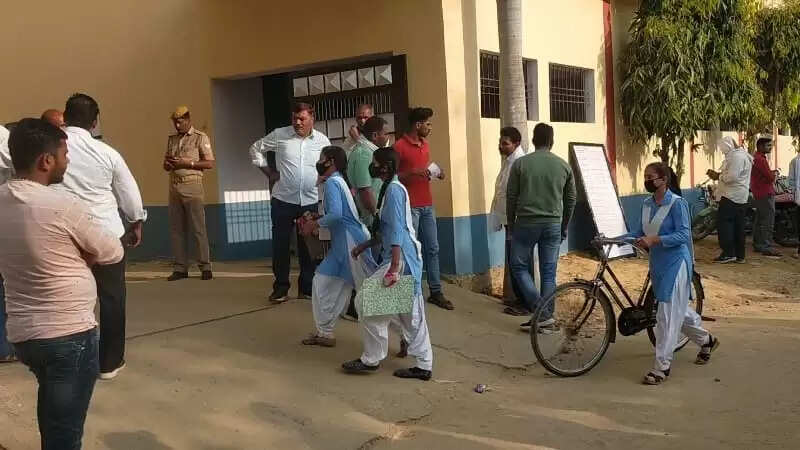 Hindi exam in National Inter College Kamalpur