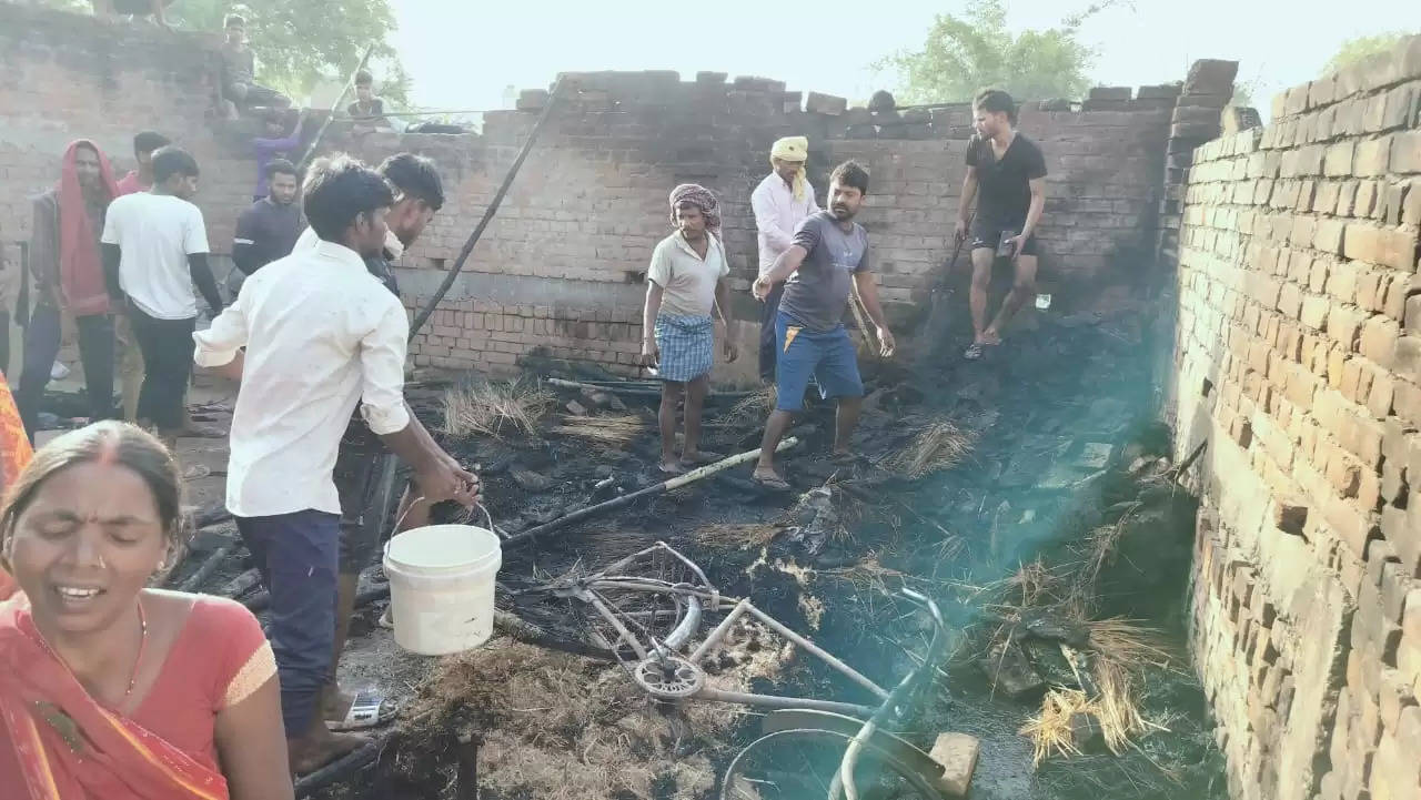 Fire in Tiyara Village 