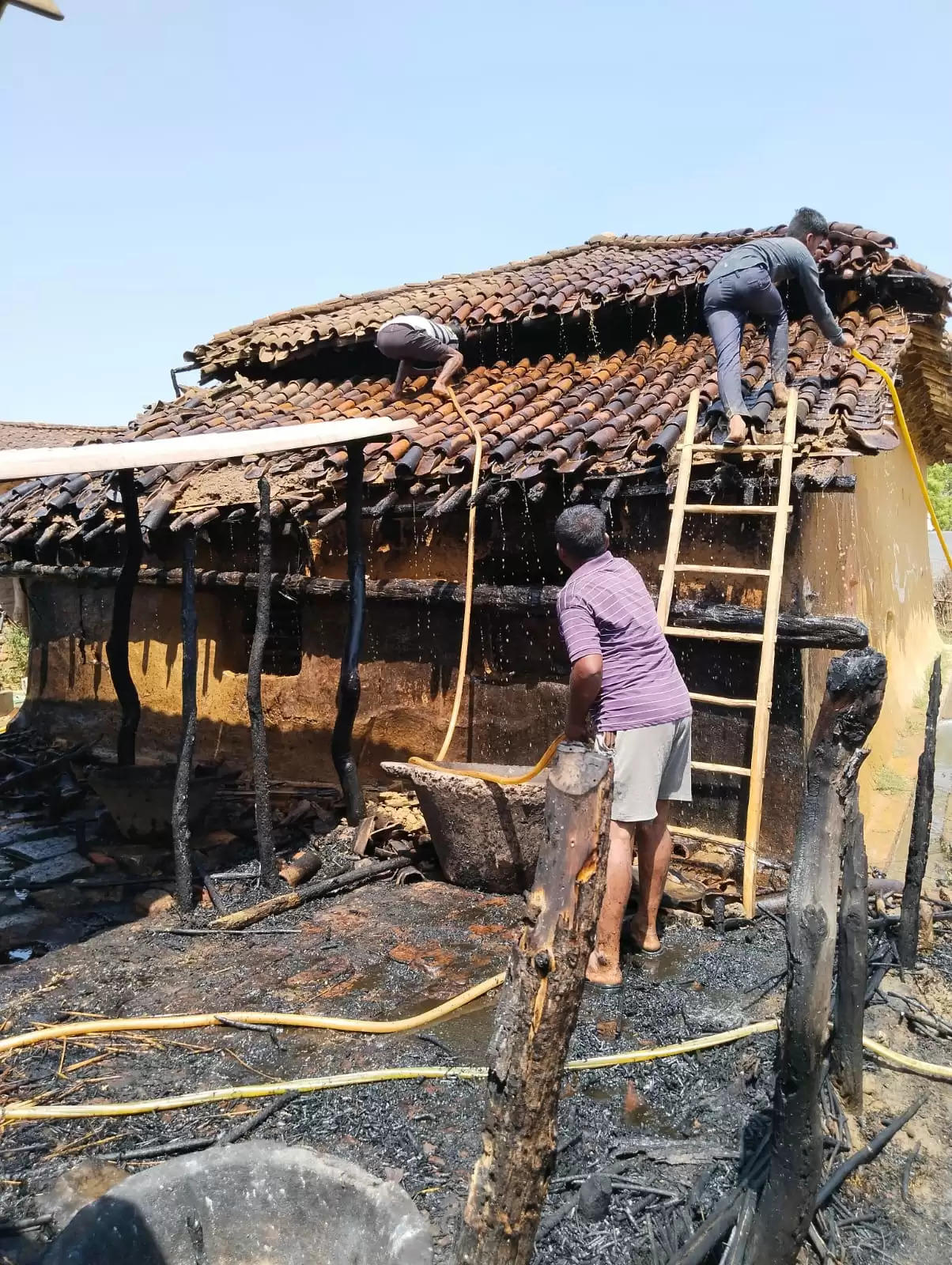 Fire in Amritpur Village