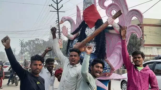 Statue of Maa Saraswati installed