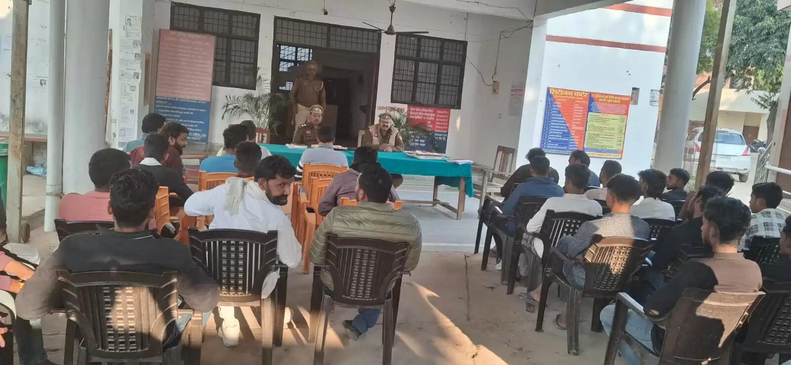Chandauli news Saraswati Puja security, Chandauli khabar peace committee meeting