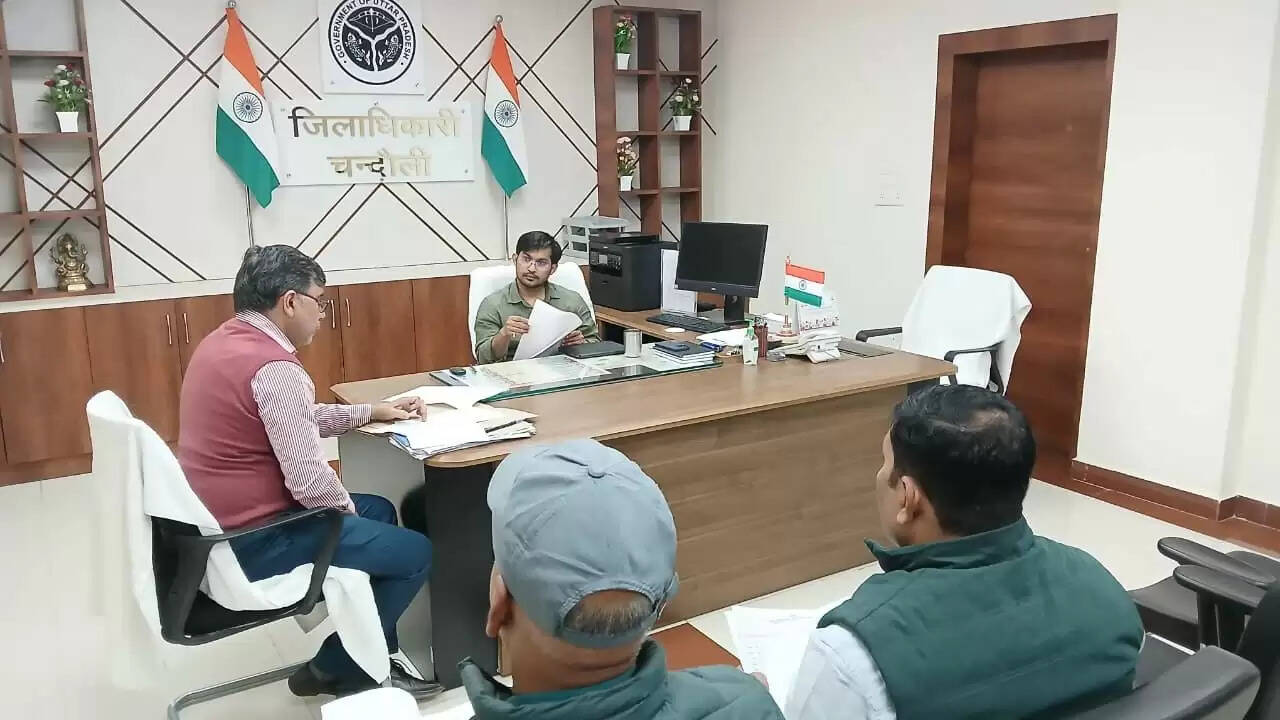 Chandauli DM Chakbandi review land consolidation transparency gram adalat pending cases