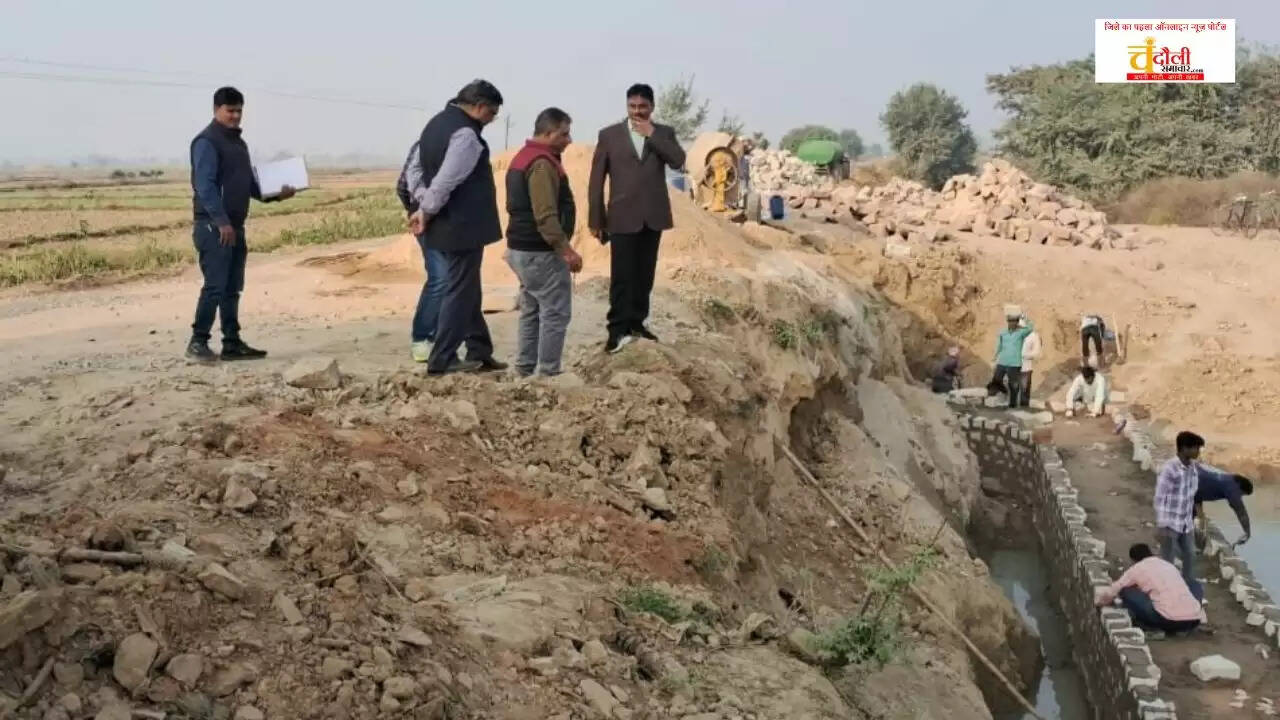  Ben Rajwaha canal repair Chandauli, Chandraprabha division XEN inspection news, Sahabganj irrigation department update