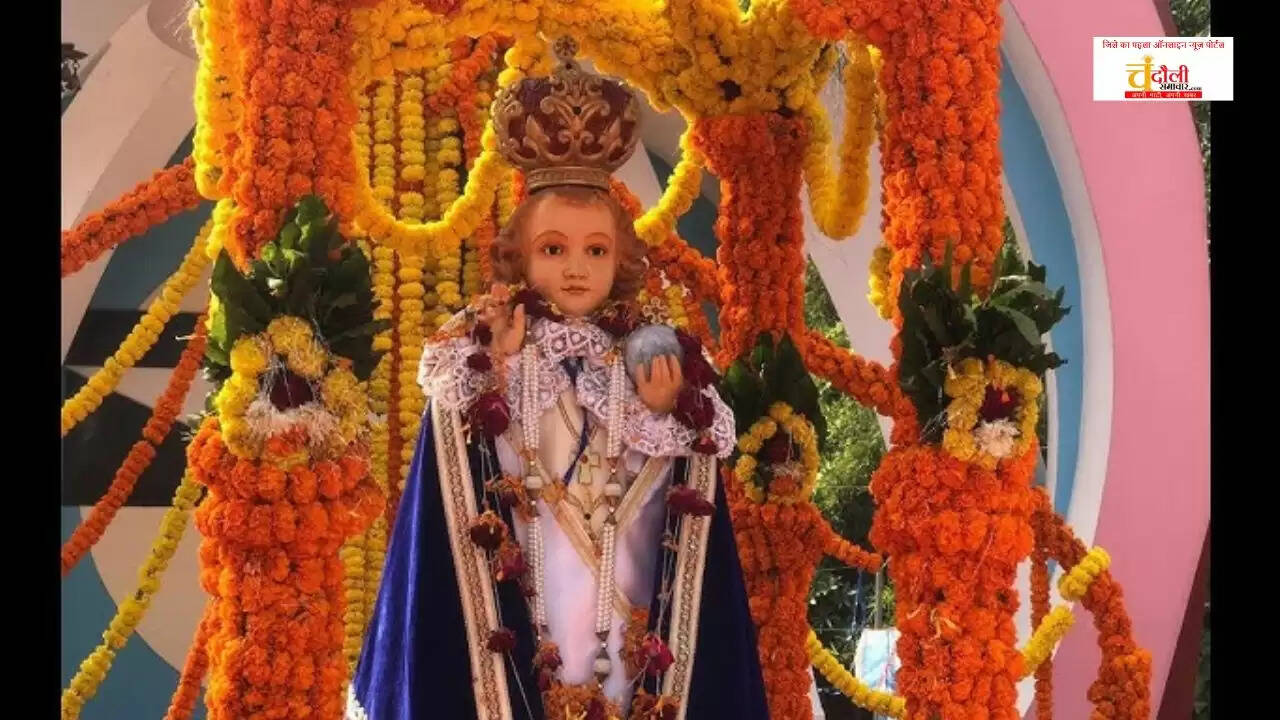  Christmas celebration PDDUN Nagar 2025  Infant Jesus Church European Colony  Christ birth midnight mass Chandauli