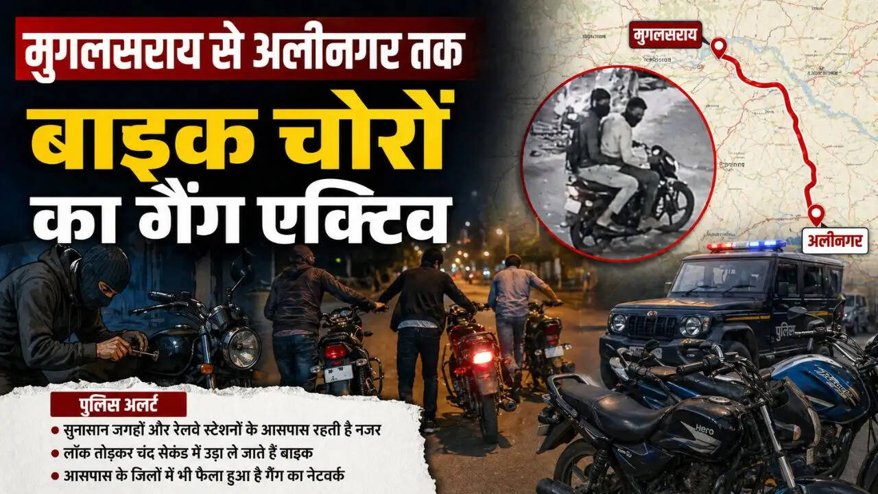 Chandauli news bike theft updates, Chandauli khabar police challenge gang, Chandauli samachar crime rate rising, bike thieves active in Mughalsarai, Chandauli district police action news