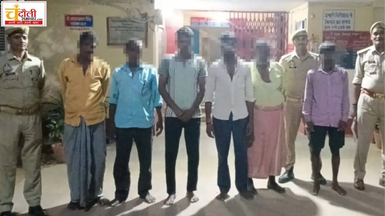 shahabganj-chandauli-police-arrest-6-gamblers-3130-recovered