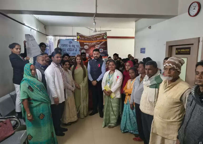 Yatharth Nursing College AIDS Awareness Program Chandauli 2025  Nursing Students raise HIV awareness through street play Chandauli