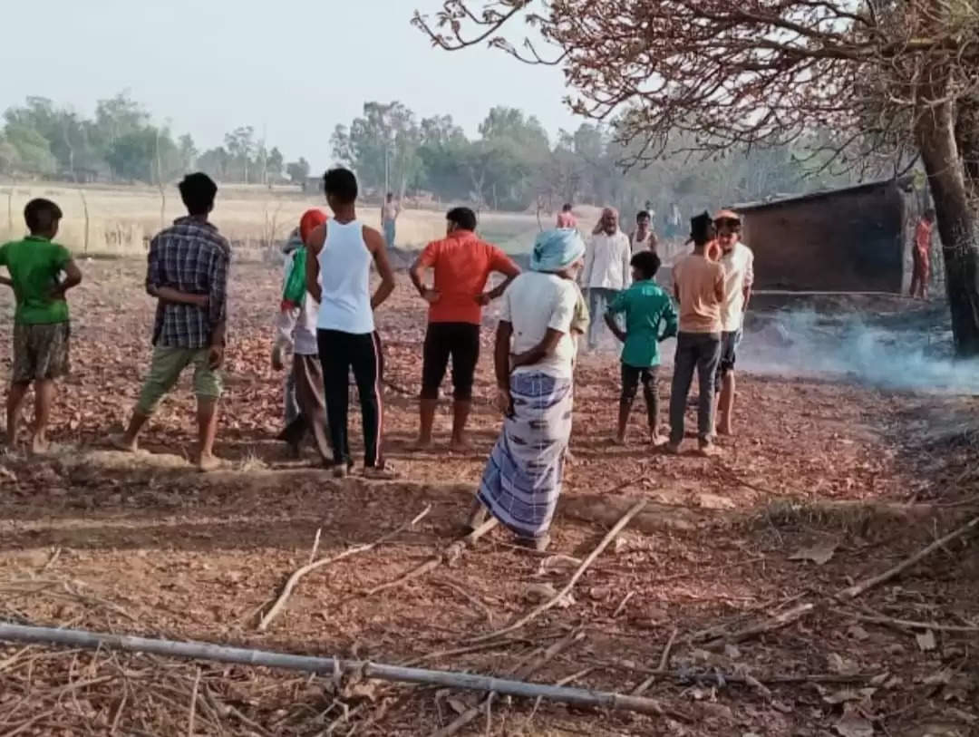 Wheat crop burnt