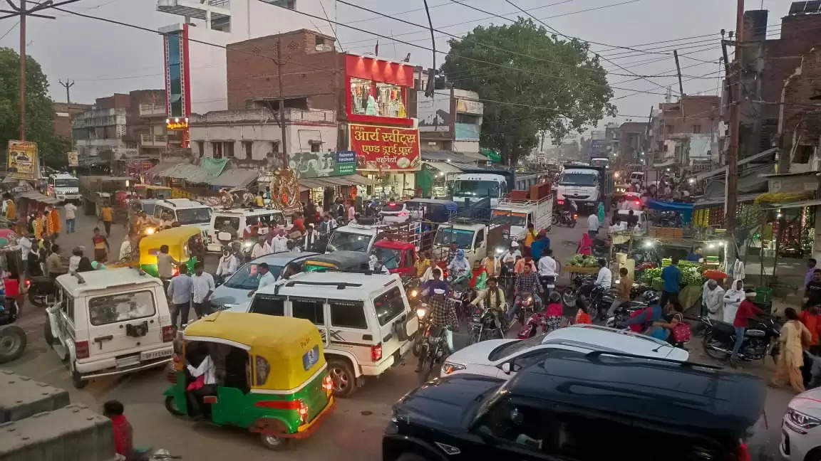 huge jam at Chahaniya 