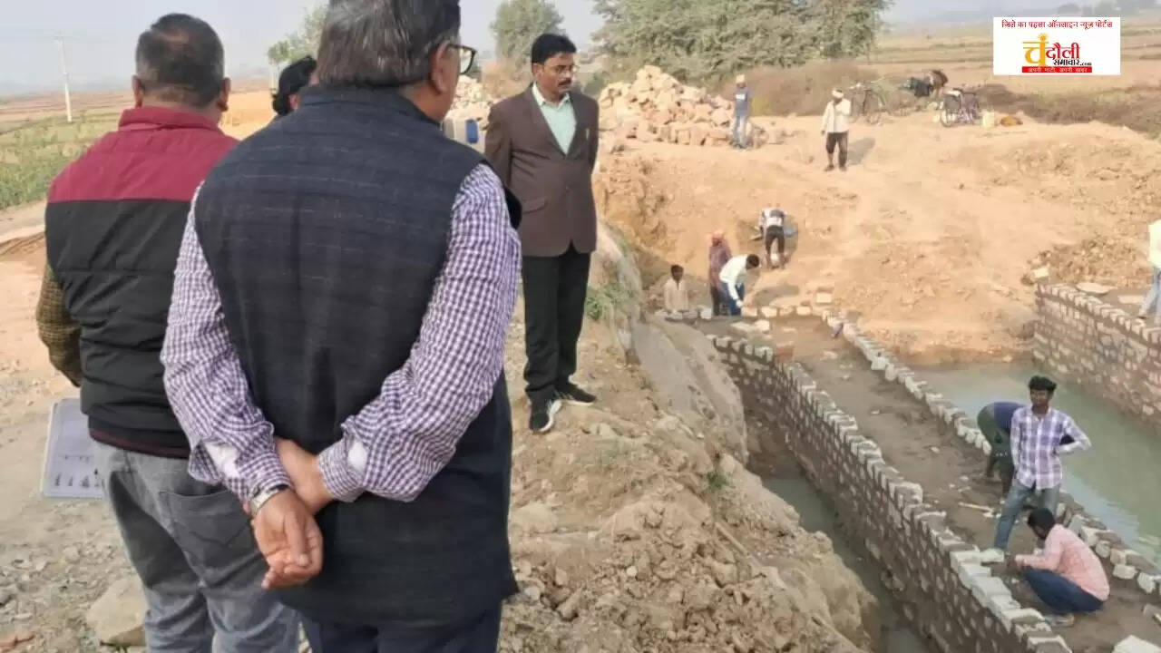  Ben Rajwaha canal repair Chandauli, Chandraprabha division XEN inspection news, Sahabganj irrigation department update