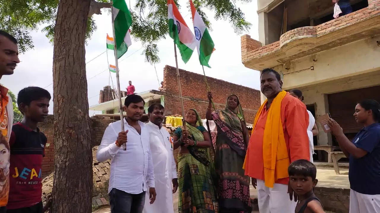 Tiranga Yatra Amawan Village