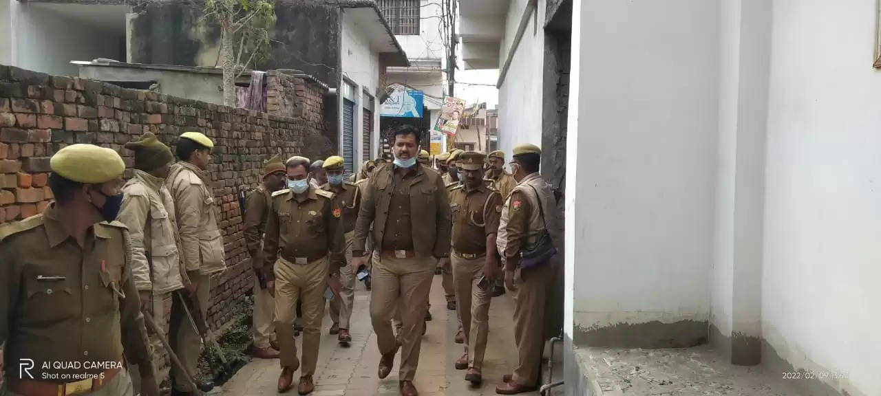 SP chandauli Paidal March