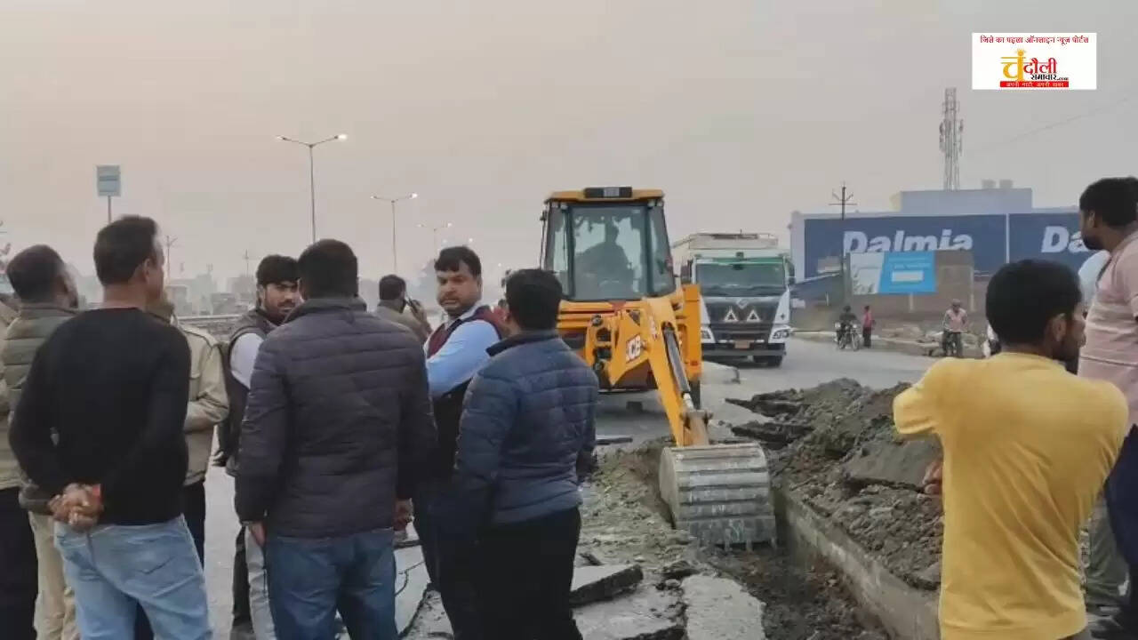  chandauli news nh-19 illegal cuts, chandauli khabar road safety action, 