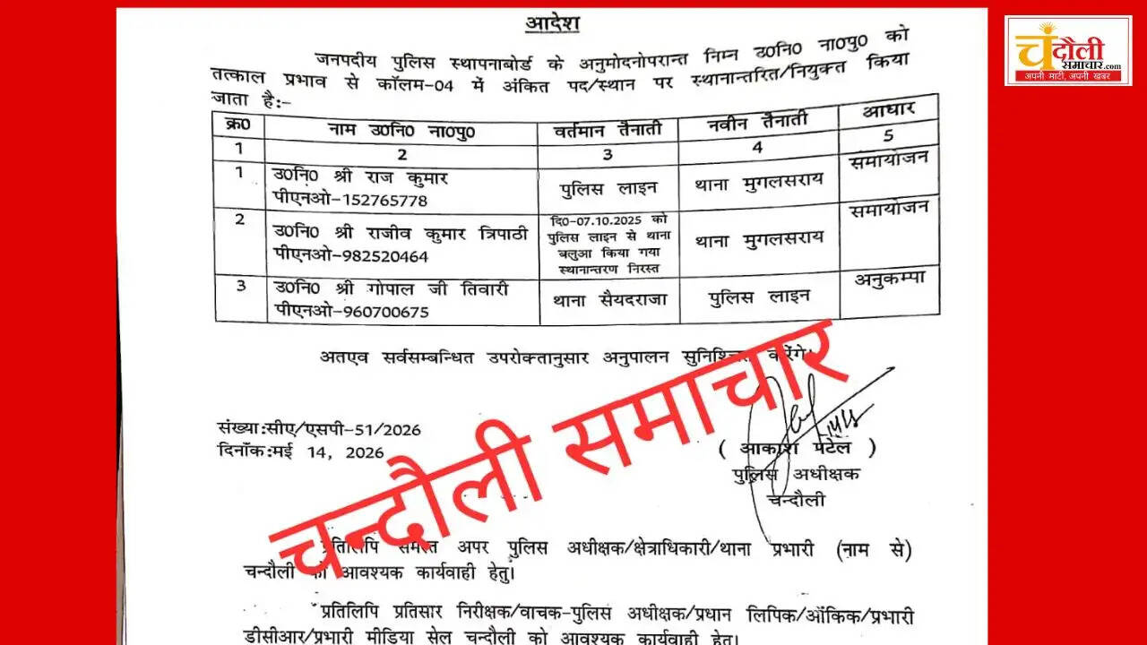 chandauli-police-transfer-list-sp-akash-patel-sub-inspector-news