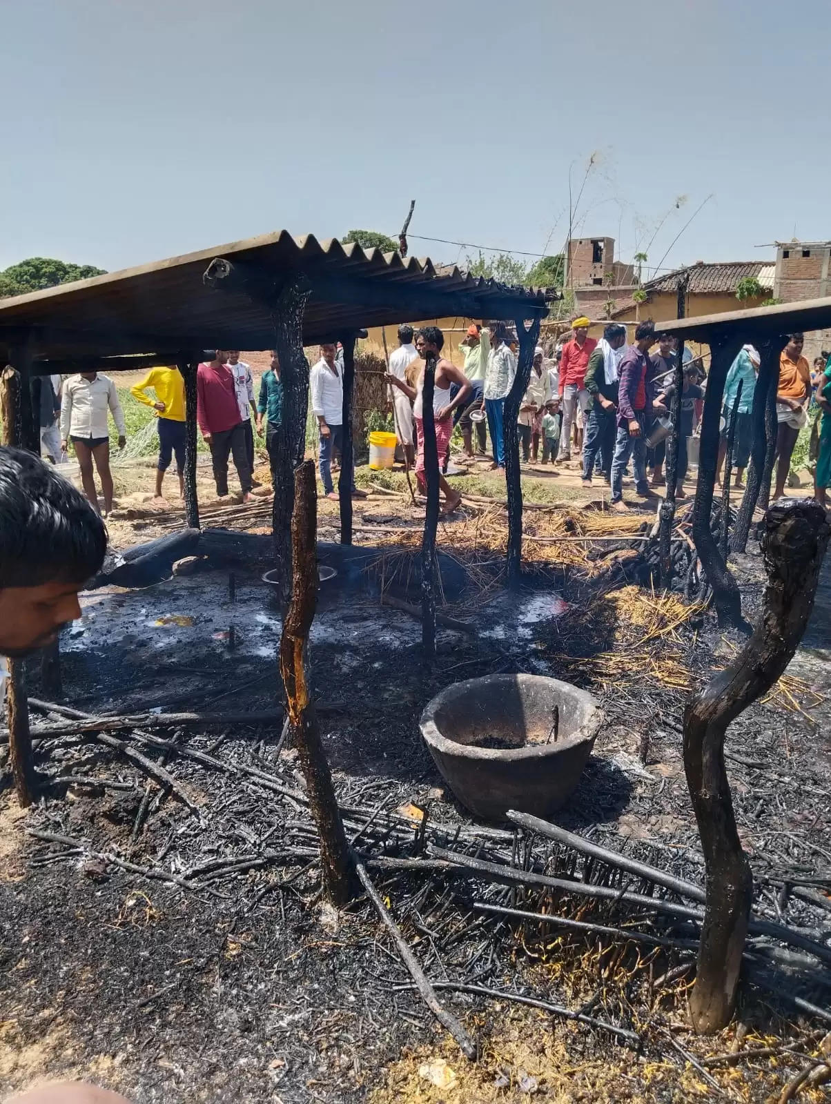 Fire in Amritpur Village