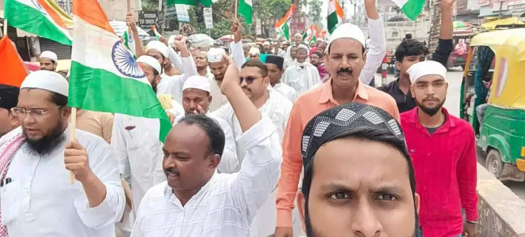 Jama Masjid Millat Foundation Tiranga Yatra Mughalsarai