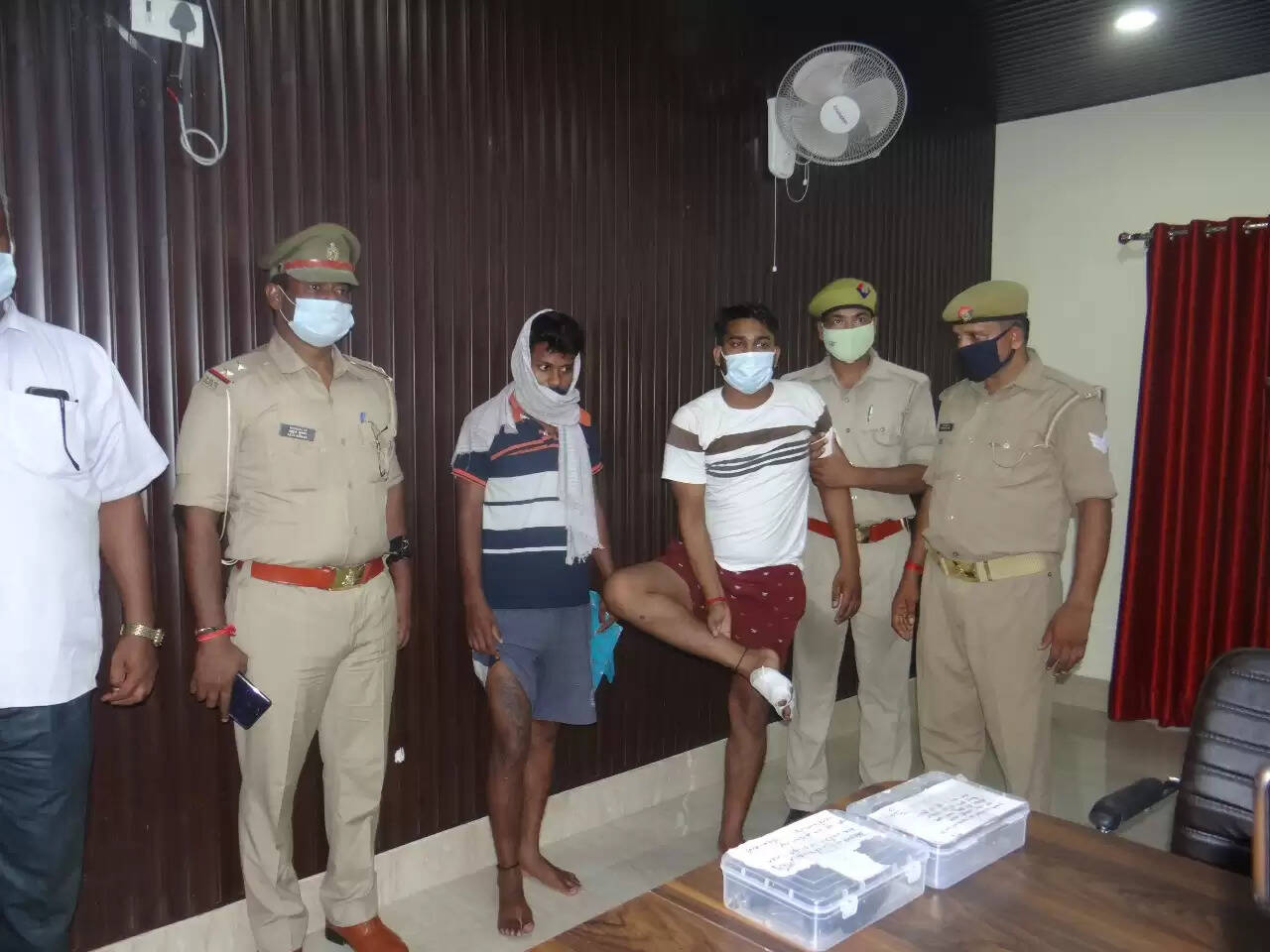 two arrested accident death brijesh singh thekedar