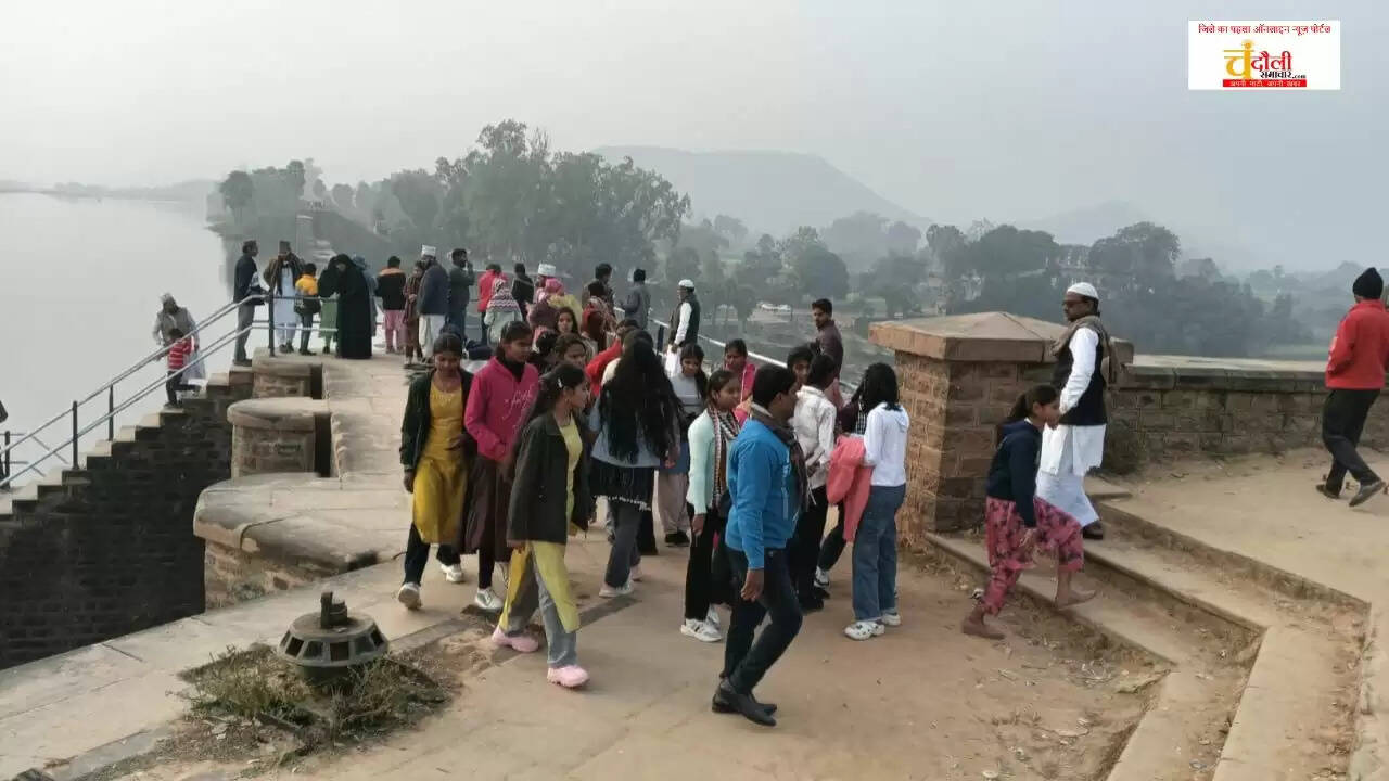  Rajdari Devdari waterfall New Year 2026  Latifshah picnic spot Chandauli tourism  Baba Banwari Das Samadhi Chandauli  Baba Latifshah Mazar New Year rush  Chandauli forest area police security