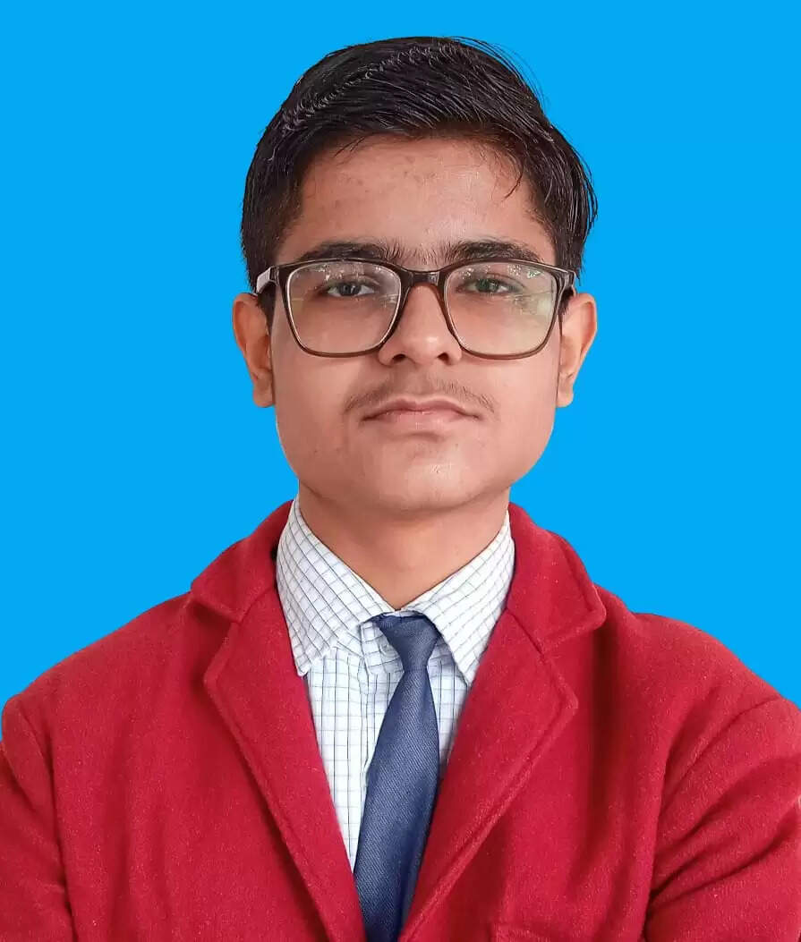 नाम - आयुष कुमार मिश्र कक्षा - 10 रैंक - पहला अंक - 481/500 = 96.2