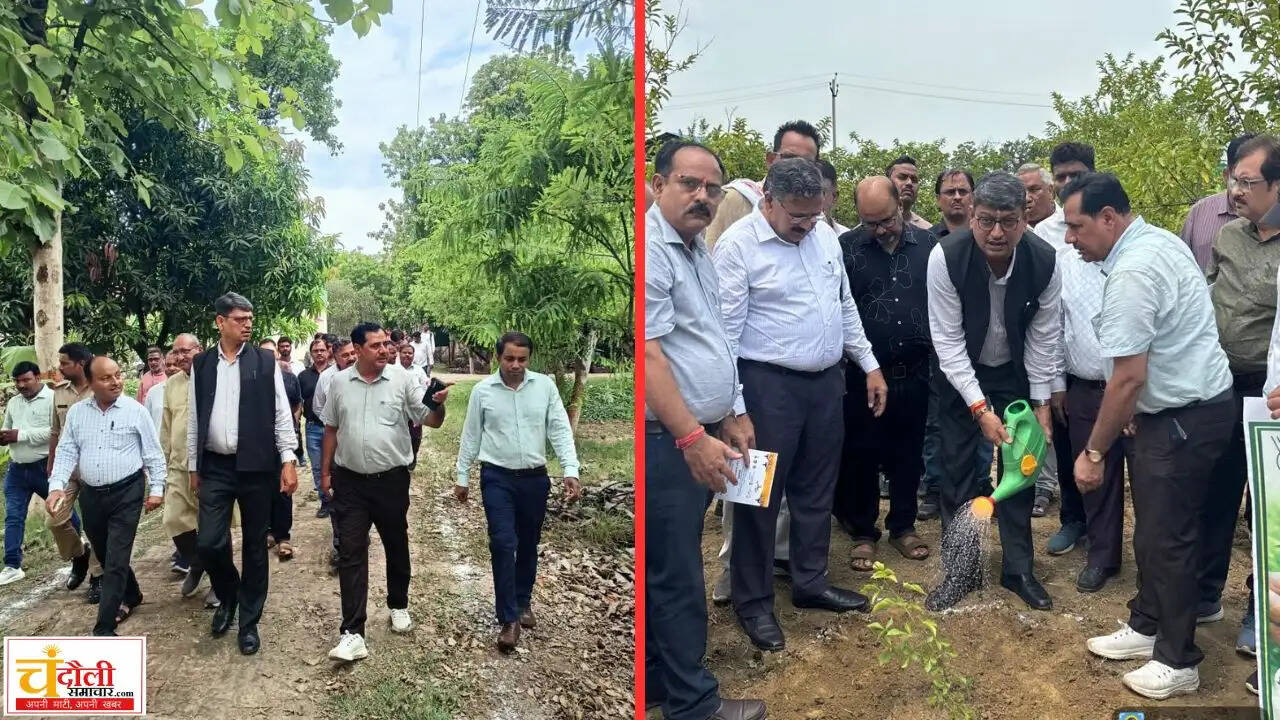 chandauli-kvk-van-mahotsav-ek-ped-maa-ke-naam-vc-visit