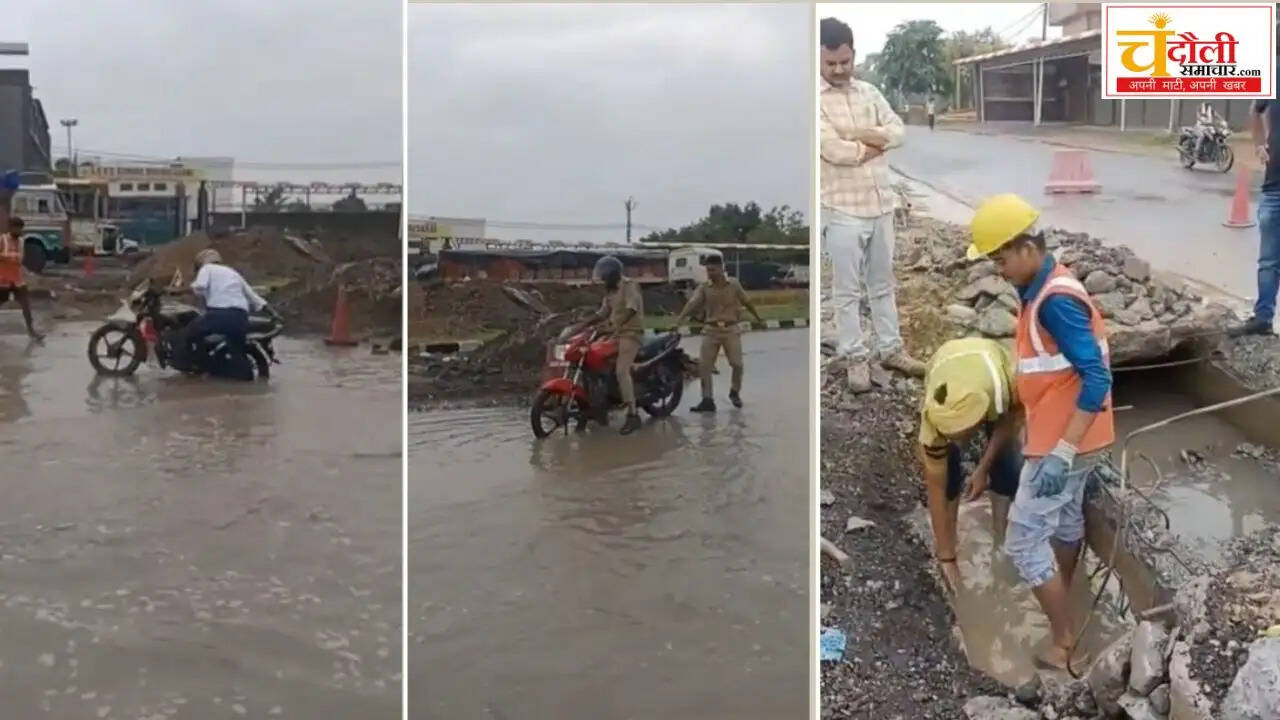 nh19-waterlogging-potholes-alinagar-issue