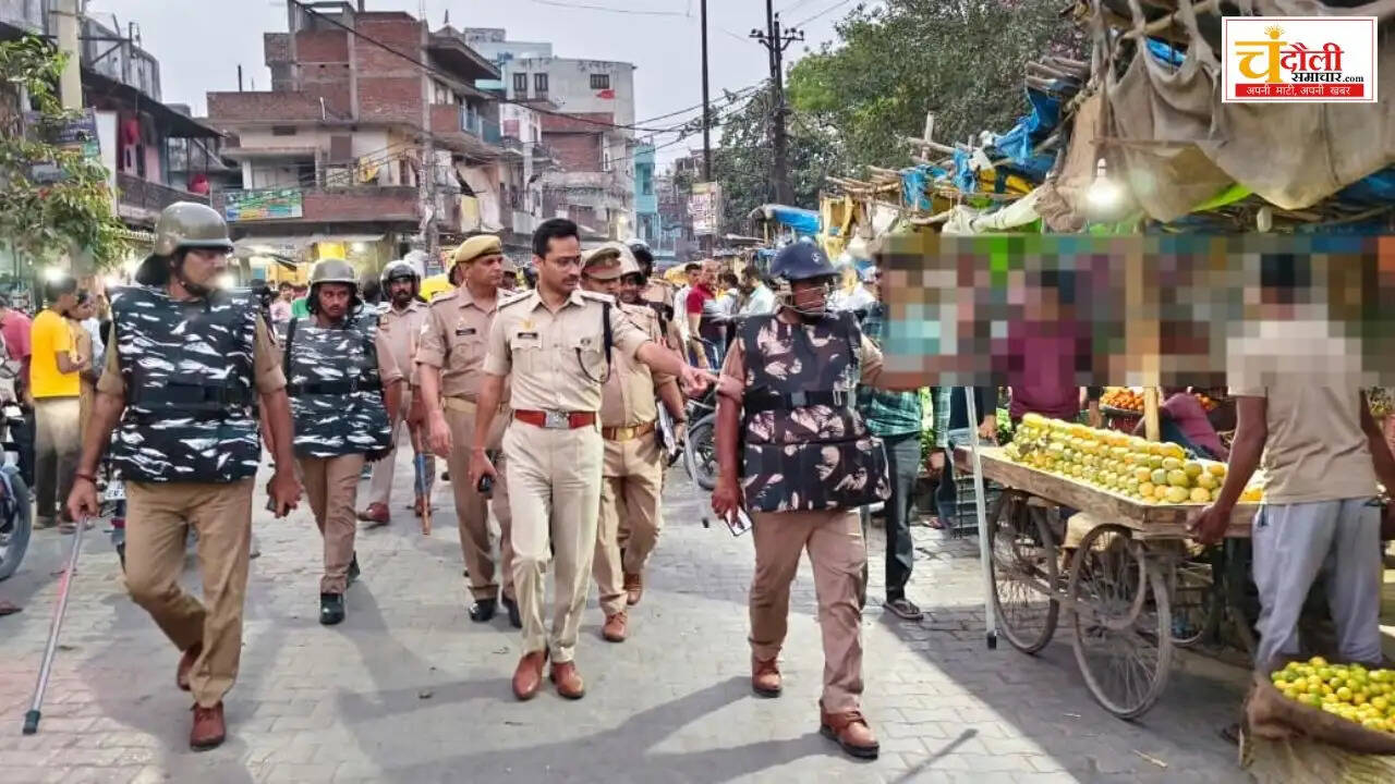 sp-akash-patel-bakrid-security-patrolling-mughalsarai