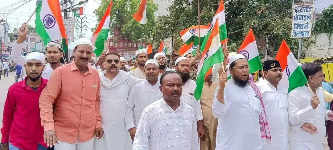 Jama Masjid Millat Foundation Tiranga Yatra Mughalsarai