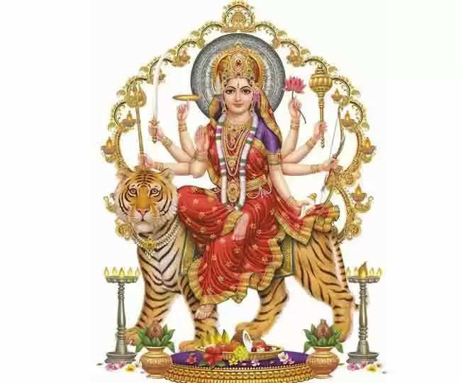 story of Maa Durga riding a lion