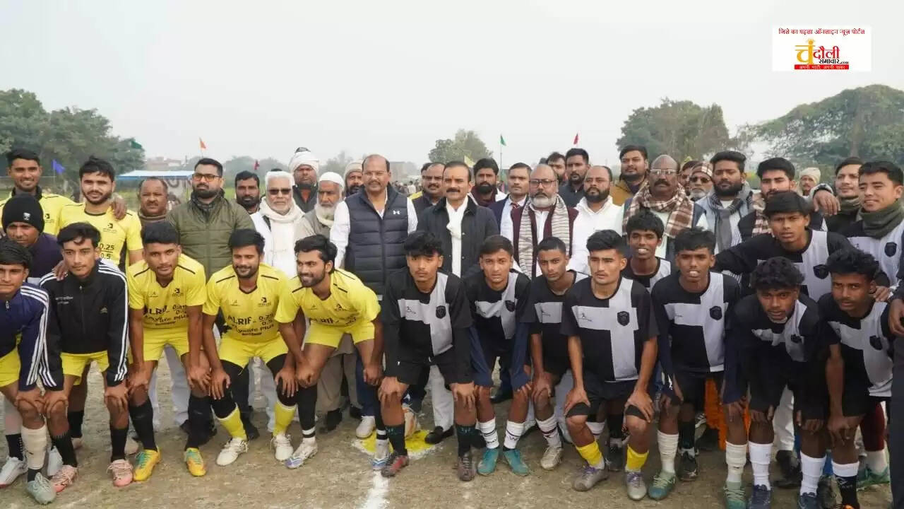  Dhanapur football tournament 2026, MLA Sushil Singh news, Amar Shaheed Sporting Club, Ghazipur vs Assam foo