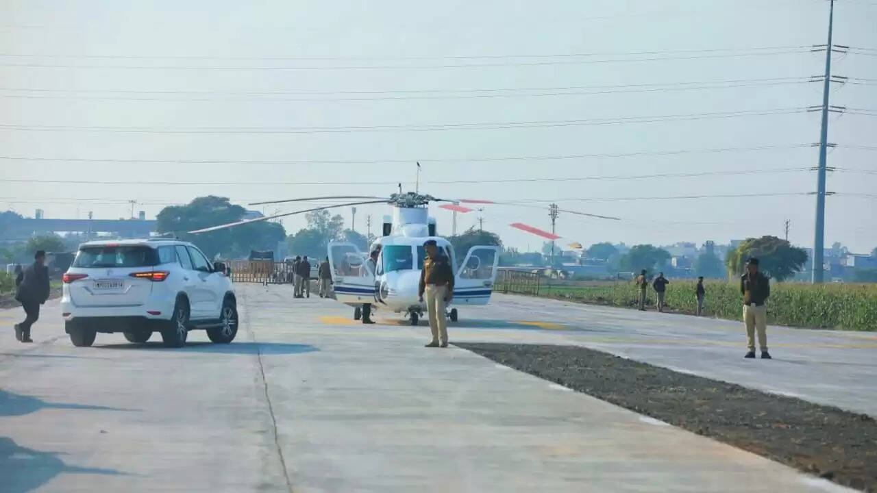 Permanent Helipad construction Chandauli news, DM Chandra Mohan Garg instructions, PWD Helipad design standards UP, Disaster management