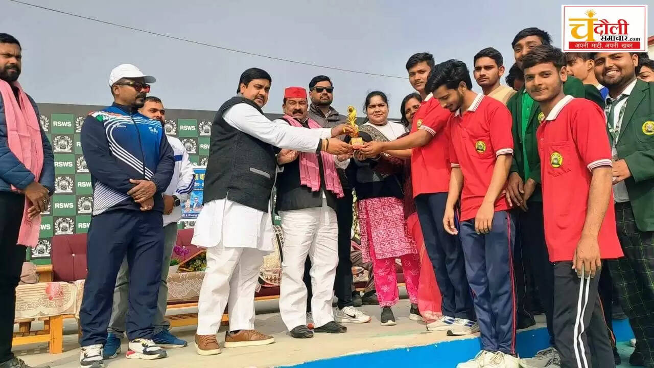 chandauli news kabaddi tournament update, chandauli khabar rising sun school