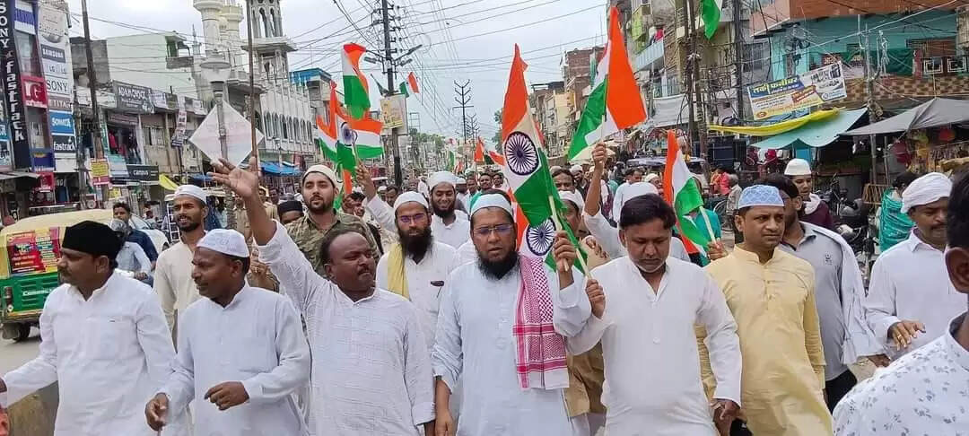 Jama Masjid Millat Foundation Tiranga Yatra Mughalsarai
