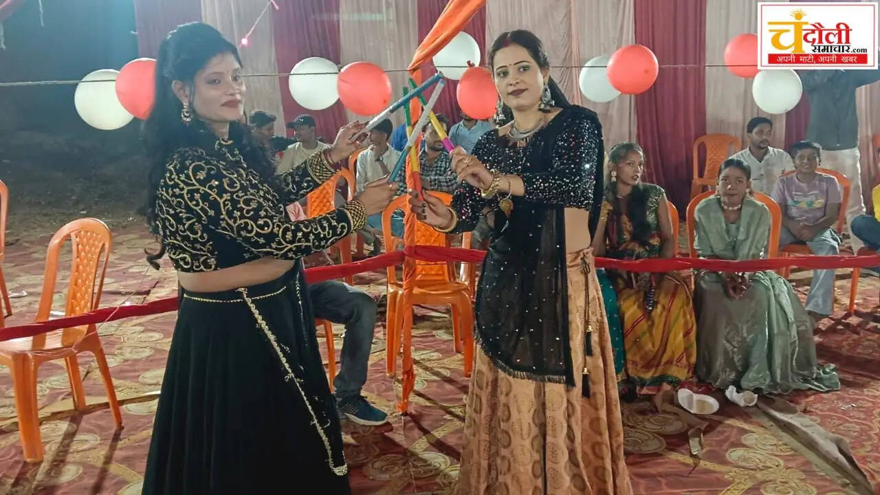dandiya-night-event-ilia-chandauli-navratri-celebration-news