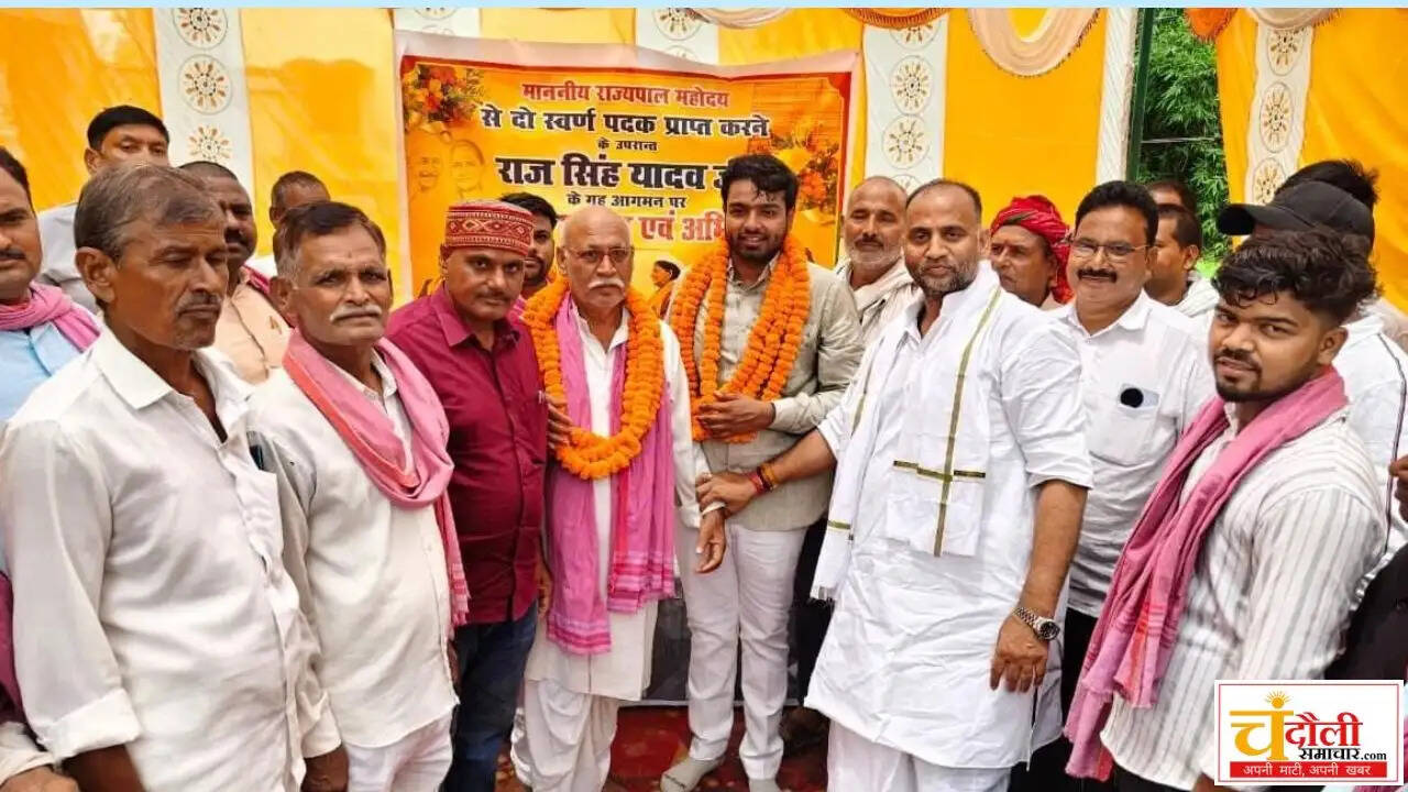 raj-singh-yadav-gold-medalist-welcome-baheri